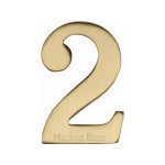 M Marcus Heritage Brass Numeral 2 - 51mm Self Adhesive